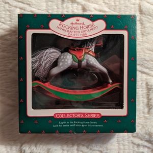 Hallmark Rocking Horse Handcrafted Ornament Dated 1988